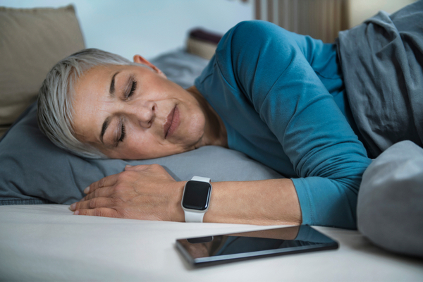 A woman sleeping restfully