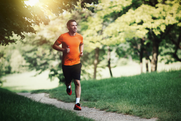 A man jogging