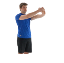 a man doing a wrist flexor stretch