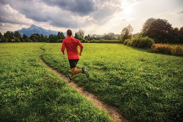 man running outside