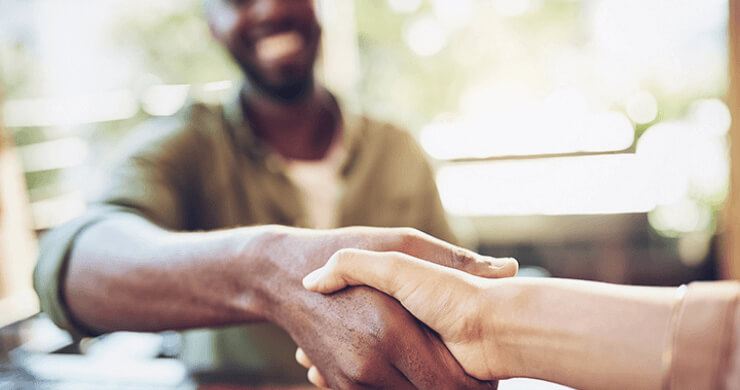 Shaking hands
