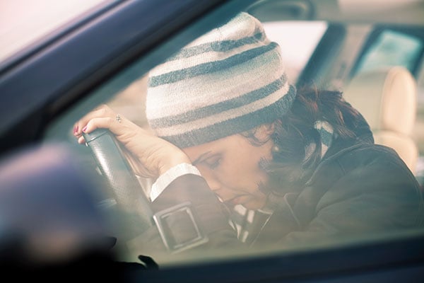 woman afraid of driving