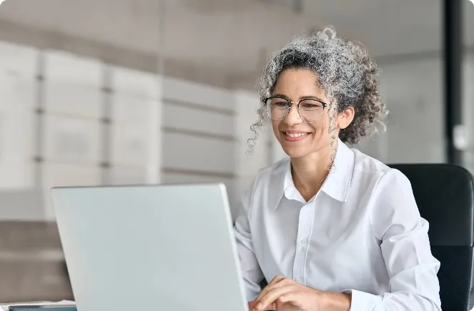 Woman with laptop